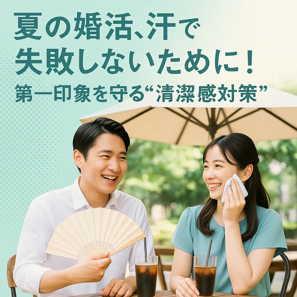 夏の婚活、汗で失敗しないために！第一印象を守る“清潔感対策”